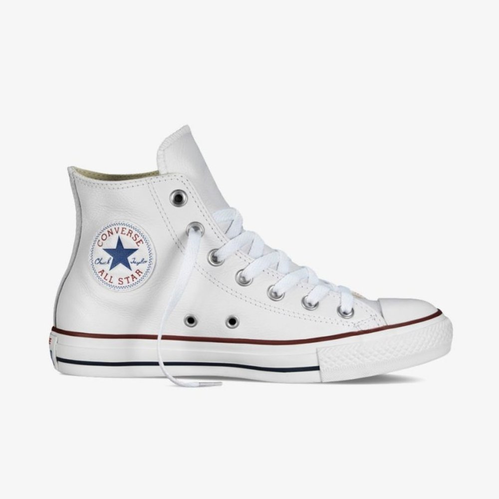 Converse Men's Chuck Taylor White Leather High Top